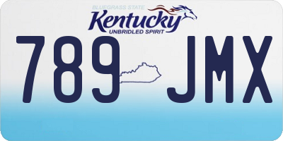 KY license plate 789JMX