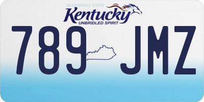 KY license plate 789JMZ