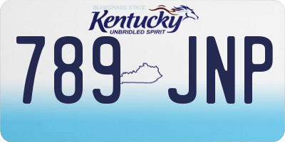 KY license plate 789JNP