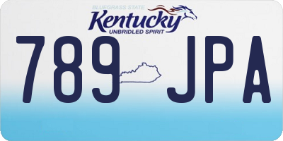KY license plate 789JPA
