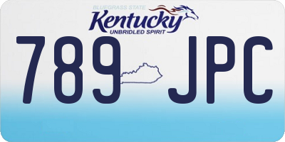 KY license plate 789JPC