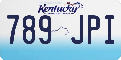 KY license plate 789JPI