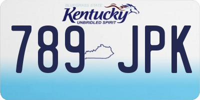 KY license plate 789JPK