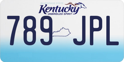 KY license plate 789JPL