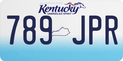 KY license plate 789JPR
