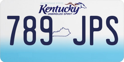 KY license plate 789JPS