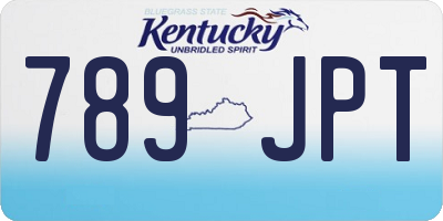 KY license plate 789JPT