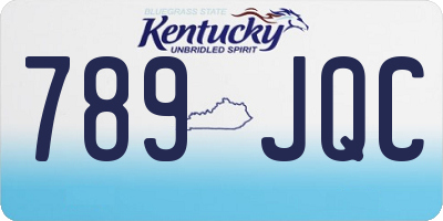 KY license plate 789JQC