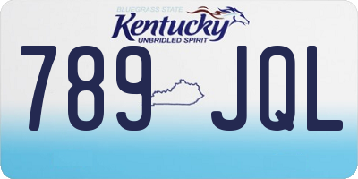 KY license plate 789JQL