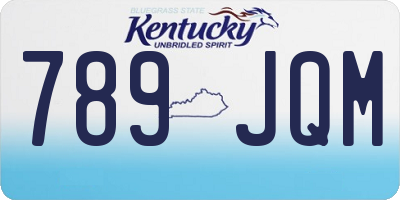 KY license plate 789JQM
