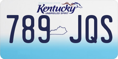 KY license plate 789JQS
