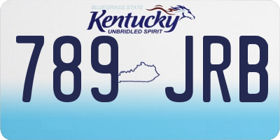 KY license plate 789JRB