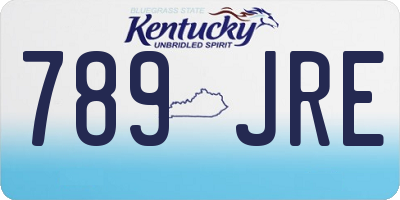 KY license plate 789JRE