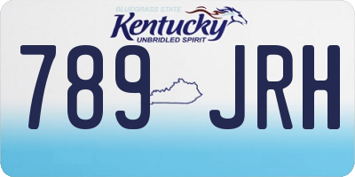 KY license plate 789JRH