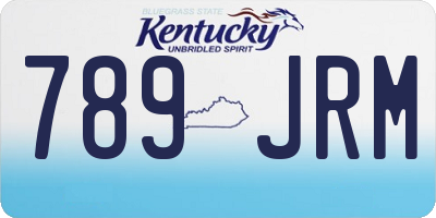 KY license plate 789JRM