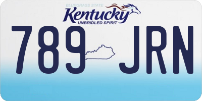 KY license plate 789JRN
