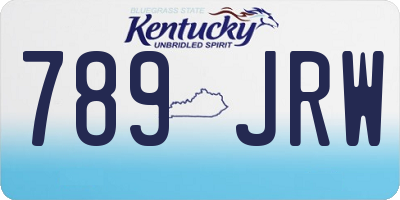KY license plate 789JRW