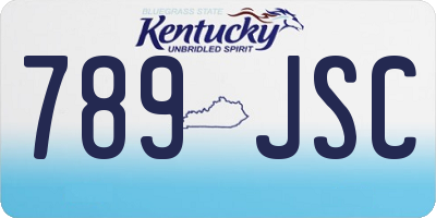 KY license plate 789JSC