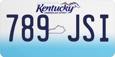 KY license plate 789JSI