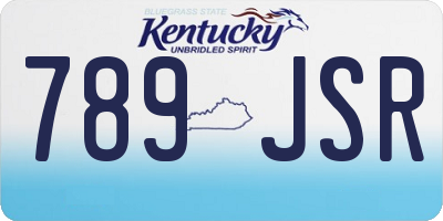 KY license plate 789JSR