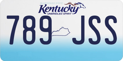 KY license plate 789JSS