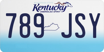 KY license plate 789JSY
