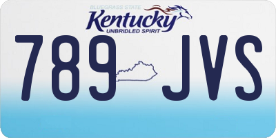 KY license plate 789JVS