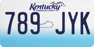KY license plate 789JYK