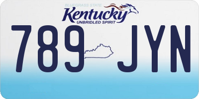 KY license plate 789JYN