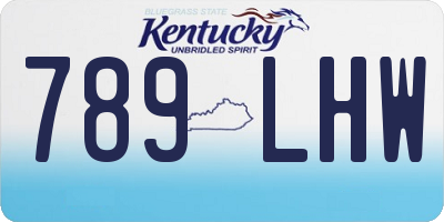 KY license plate 789LHW