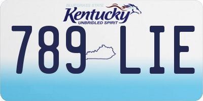 KY license plate 789LIE