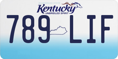 KY license plate 789LIF