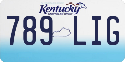 KY license plate 789LIG