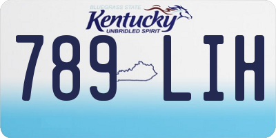 KY license plate 789LIH