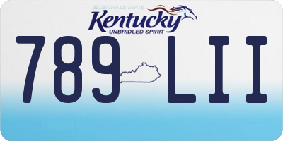 KY license plate 789LII