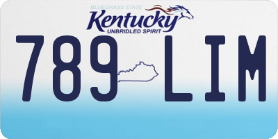 KY license plate 789LIM