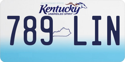 KY license plate 789LIN
