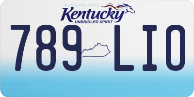 KY license plate 789LIO