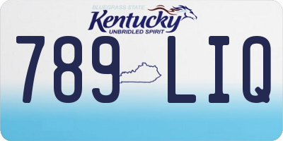 KY license plate 789LIQ