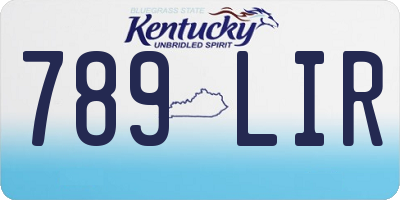 KY license plate 789LIR