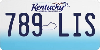 KY license plate 789LIS