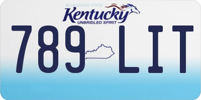 KY license plate 789LIT