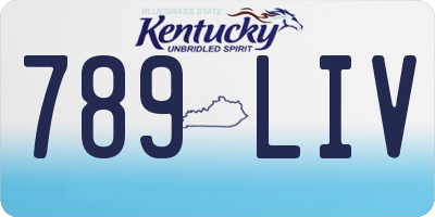 KY license plate 789LIV