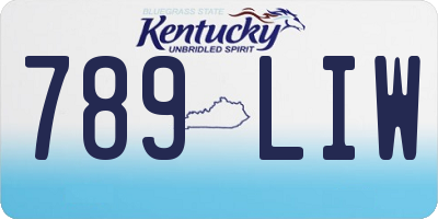 KY license plate 789LIW