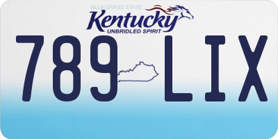 KY license plate 789LIX