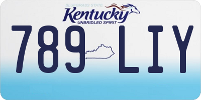 KY license plate 789LIY
