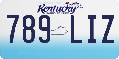 KY license plate 789LIZ