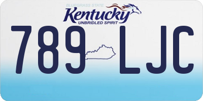 KY license plate 789LJC