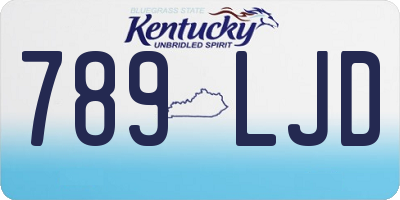 KY license plate 789LJD