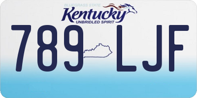 KY license plate 789LJF